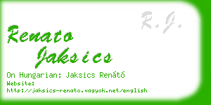 renato jaksics business card